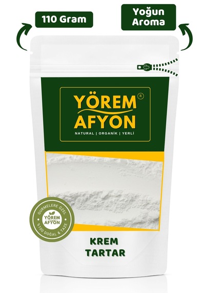 Yörem Afyon Yaratıcı Tarifler İçin Mükemmel Kıvam Artırıcı Krem Tartar Potasyum Bitartarat 110gr