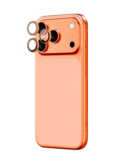 Apple Uyumlu iPhone 17 Pro Amazingthing Anti Reflective Kamera Lens Koruyucu Uygulama Aparatlı Turuncu