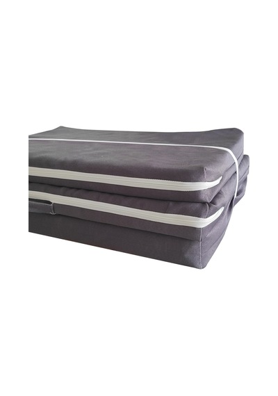 Viphomeconceptltd Katlanır Yer Yatağı Sünger Yatak Gri 80X180 Cm-7 Cm Tek Kişilik