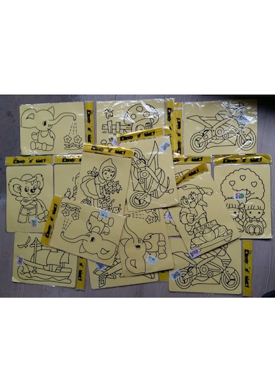 Kum Boyama 10 Adet - A4 Boyutunda Kum Boyama Set