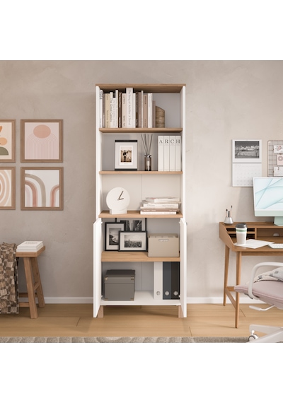 Robin Home Alaska Tv Ünitesi Orta Sehpa Kitaplık Ahşap Ayaklı 3'lü Set Ahşap-beyaz