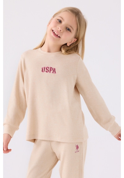 U.s. Polo Assn Kız Çocuk Krem Pijama Takımı Us1987-c-v1 KREM