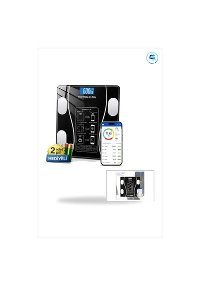 Vücut Analizli Bluetooth Dijital Baskül 180kg/50g Tartı Akıllı Ki