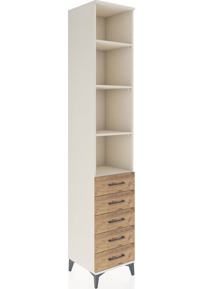 Hyperion Dolap 4 Raflı 5 Çekmeceli 44x44x243 Aytaşı-çam Aytaşı
