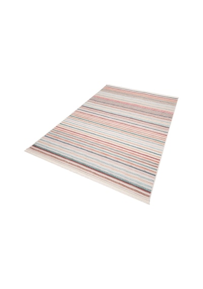 Sola Sn02 Çizgili Pastel İskandinav Oturma Odası Halısı Çok Renkli