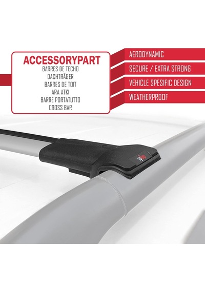 Accessorypart Dacia Dokker 2012 Ve Sonrası İle Uyumlu Fly Model Ara Atkı Tavan Barı Gri