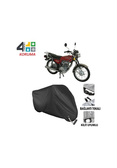 Mondial 125 Agk Motosiklet Branda ( Kilit Uyumlu - Siyah