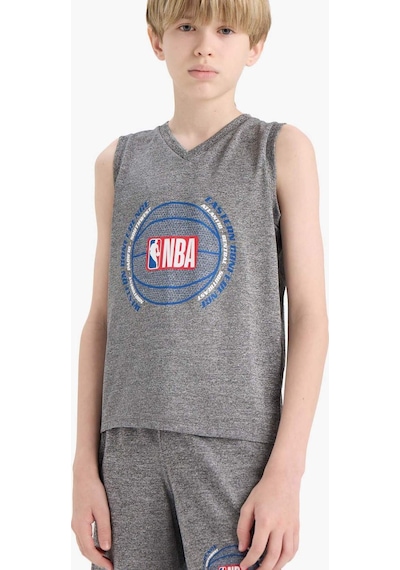 Defacto Erkek Çocuk Nba Wordmark V Yaka Atlet E4847a825hsgr210 Gri