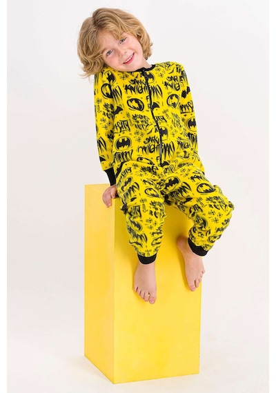 Batman Lisanslı Sarı Erkek Çocuk Polar Tulum 5274-24999 Sarı