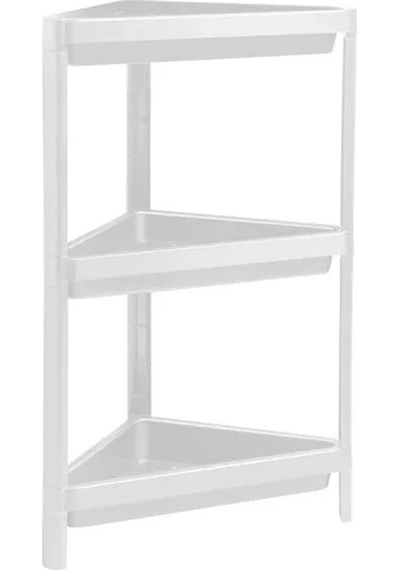 Üçgen Köşe Rafı, 3 Katlı, Çok Amaçlı Organizer, 33x71x33 Cm 1