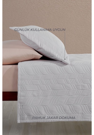 Elart Fashion Yatak Seti Çift Kişilik 6 Parça Ekru