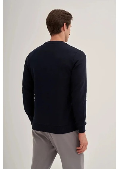 Cazador Slim Fit Mevsimlik 3 İplik Pamuk Karışımlı Sweatshirt-56100 Lacivert