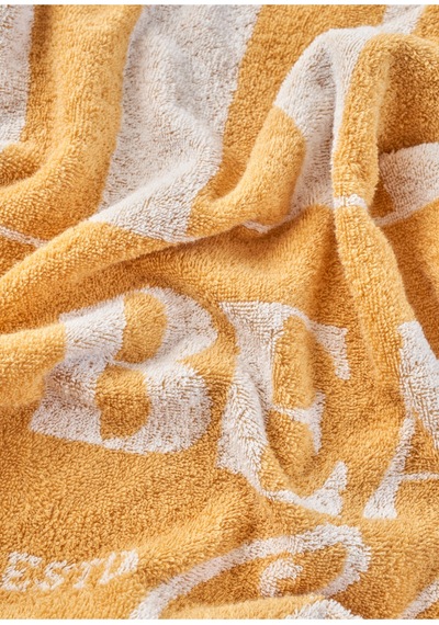 Bella Maison %100 Pamuk Beach Clup Plaj Havlusu Hardal 90x150 Cm Sarı