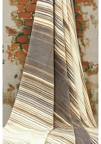 Özdilek Pamuklu Dizüstü Tv Battaniye (130X170)-Striped Bej