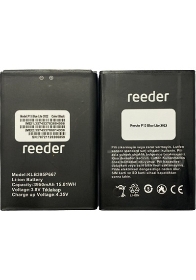 Reeder P13 Blue Lite 2022 Pil Batarya - KLB395P667