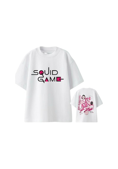 Sea Bubbles Squid Game Çocuk Tişört Beyaz