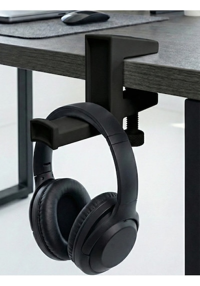 Premium Minimalist Gamer Çok Amaçlı Ayarlanabilir Kulaklık Standı - Siyah