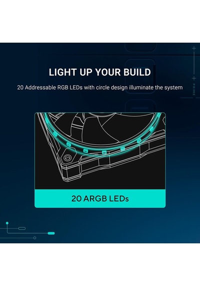 Prime Mr120 Argb Ters Beyaz Kasa Fan Üçlü Paket