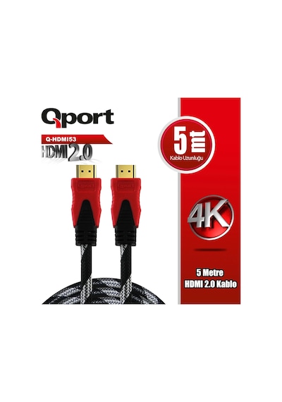 Qport Q-hdmı53 Hdmı 2.0 V Altın Uçlu Kablo 5 Mt