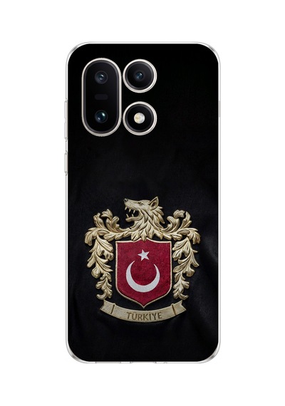 Oneplus 15 Uyumlu Türk Sembolü Kurt Ve Bayrak Desenli Baskılı Silikon Kılıf Renkli