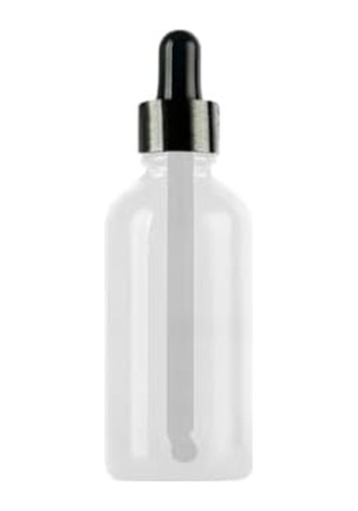 100 Ml Metal Kapaklı Damlalık Dropper Şişesi Serum 100 Cc Cam Şişe 6 Adet Siyah Kapak, Şeffaf