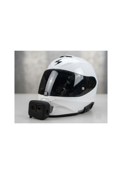 Scorpion Exo R420 Uyumlu Aksiyon Kamera Aparatı - Kask Çene Bağlantı Aparatı Siyah