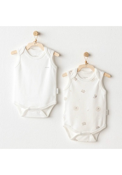Andywawa Happy Animals 2'li Body Ac25844 Ekru