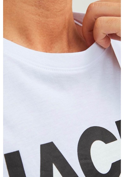 Jack & Jones  Jjecorp Logo Tee Ss O-Nec Beyaz Erkek Kısa Kol T-Shirt 000000000101927694