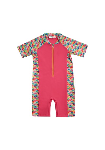 Neopy Uv Korumalı Kısa Kollu Şortlu Tulum Kız Çocuk Yüzücü Mayo 5233 Fuşya Fuşya
