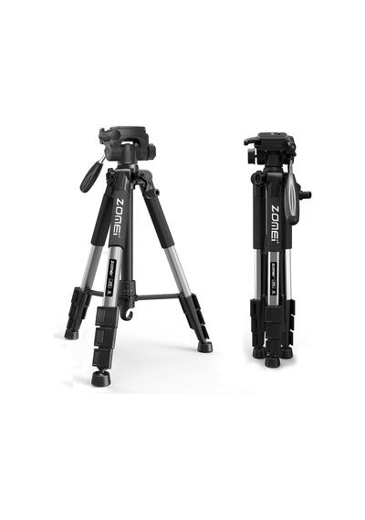 Profesyonel Q111 Taşınabilir 5kg Taşıma Kapasiteli 139,7cm Alüminyum Tripod Gri Belirtilmemiş