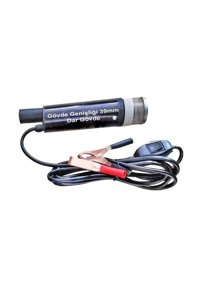 Mitacan - 12 Volt 37 Watt Paslanmaz Dar Gövde Dalgıç Tipi Mazot Yakıt Transfer Pompası Mttp80s12