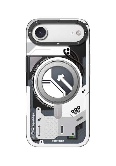 Apple Uyumlu iPhone 17 Air  Kılıf M-safe Şarj Özellikli Youngkit Starship Serisi Kapak Beyaz Beyaz