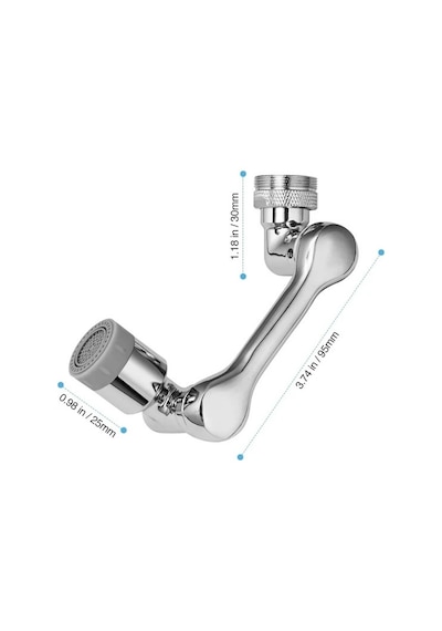 Omilife Fonksiyonlu Musluk Ucu Perlatör 1080° Derece Dönebilen 2 Fonksiyonlu Musluk Başlığı