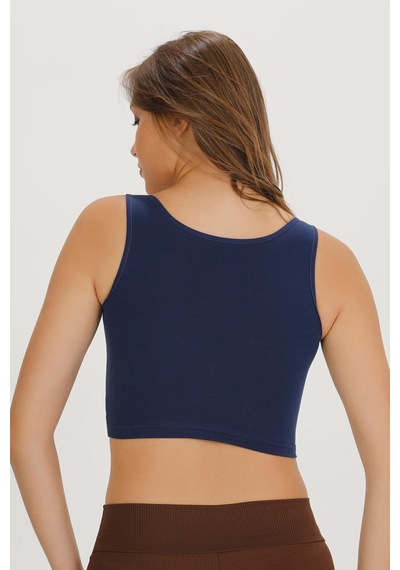 Sensu Kadın Kalın Askılı Crop Büstiyer - Crop130 Lacivert Lacıvert