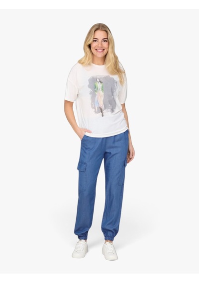 Only Onlcharıs Lıfe Hw Pb Cargo Pant Cc Wvn Kadın Mavi Pantolon - 15338316