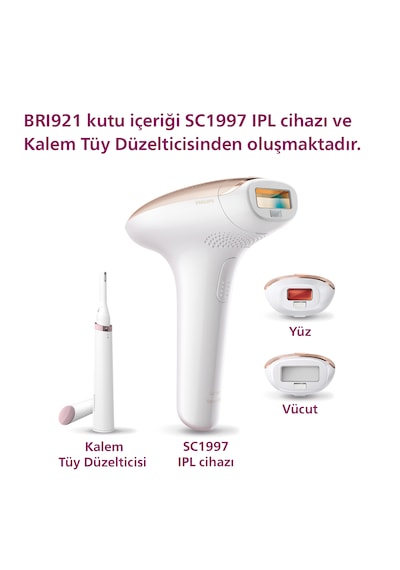 Philips Lumea BRI921/00 Lazer Epilasyon IPL Tüy Alma Cihazı+Kaş Düzeltici,Yüz+Vücut+Hassas Bölge Kullanımı