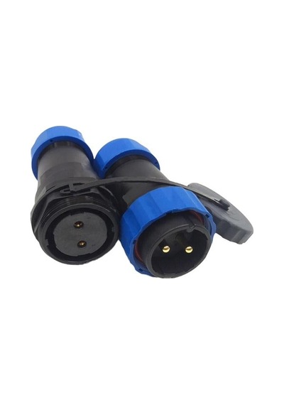 Sd28 Su Geçirmez 2 Pin 28 Mm Düz Kablo Konnektör