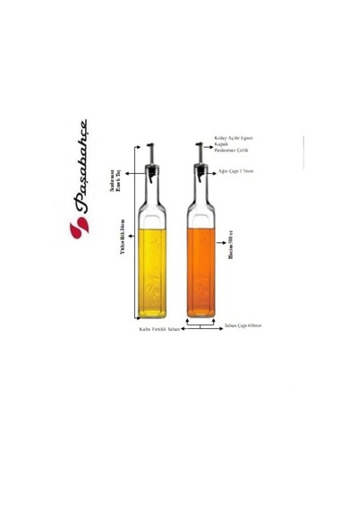 Paşabahçe Yağdanlık Ve Sirkelik 2'li Set, 500 Ml, Cam Çok Renkli