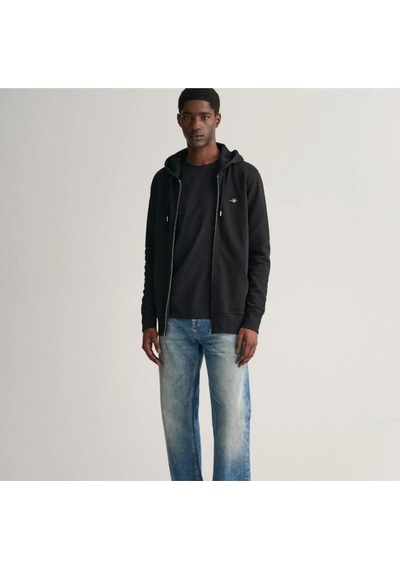 Gant Erkek Siyah Regular Fit Kapüşonlu Sweatshirt-11258 Siyah