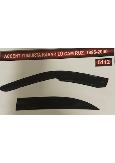 Hyundai Accent Yumurta Kasa 4'Lü Mugen Cam Rüzgarlık Seti
