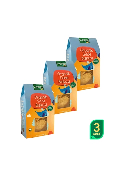 Wefood Kids Organik Sade Bisküvi 50 Gr (tereyağlı) 3'lü