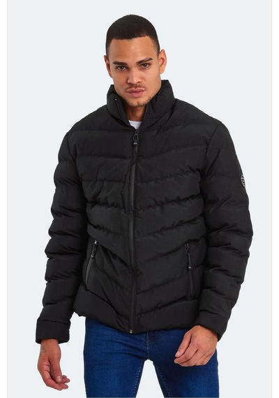 Slazenger Head New Erkek Puffer Şişme Mont Siyah Siyah