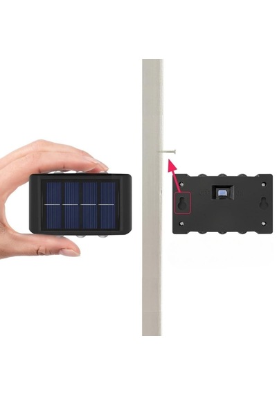 6 Ledli Solar Güneş Enerjili Aplik Led, Dekoratif Duvar Monteli Gün Işığı Led 525089al42yt0042
