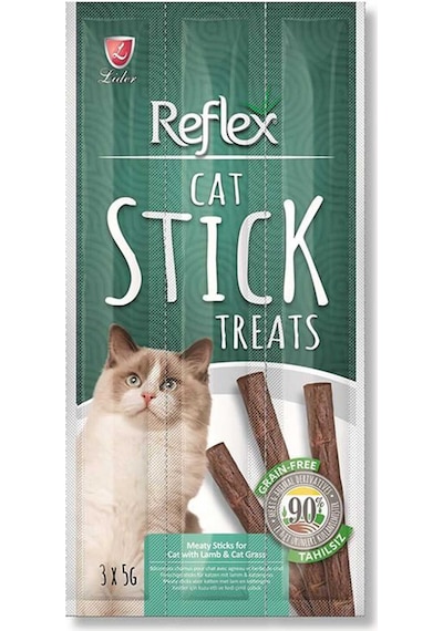 Reflex Cat Stick Treats Kuzu Etli Kedi Ödül Çubukları 3 x 5 G
