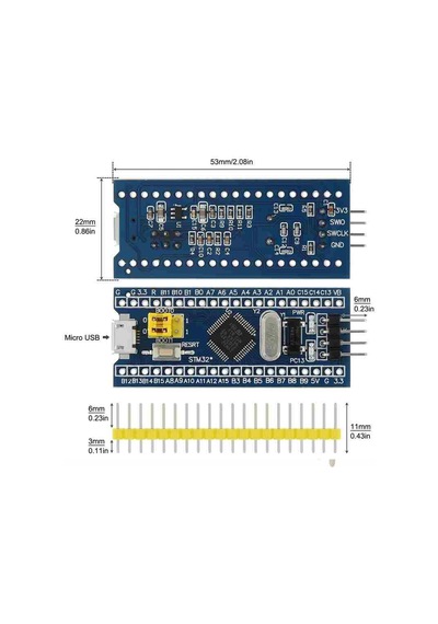 Stm32f103c8t6 System Board Microcontroller Core Board Stm32 Mıcro Type-c Arayüz