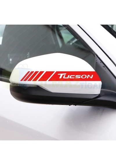 Hyundai Tucson Yan Dikiz Ayna Kapağı Şerit Oto Sticker Etiket 6Ad 20 X 2 Cm