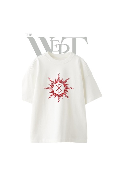 Thewert Berserk Brand Tasarım Baskılı Ünisex Beyaz Oversize T-shirt