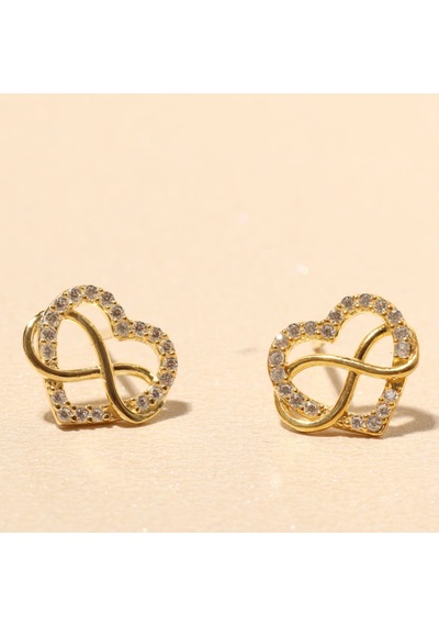 Sonsuzluk Ve Kalp Küpe 717097 Gold