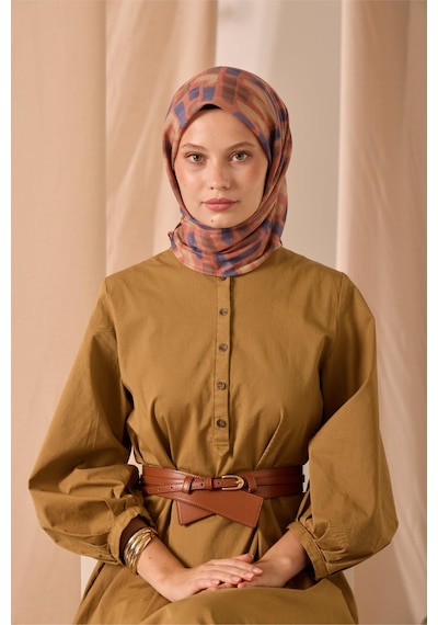 Silk Home Soft Eşarp 73096-14 Yavruağzı, Parlament, Koyu Vizon, Küf Yeşili