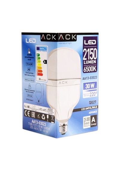 Ack Aa13-03023 30W Led Ampul 6500K Beyaz E27 T100